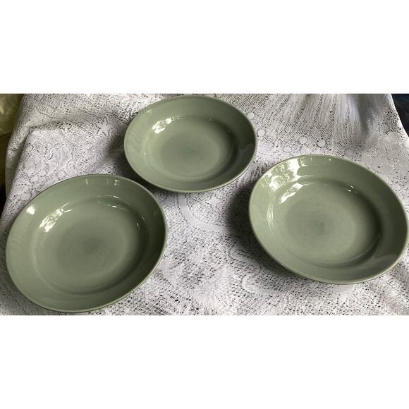 Block Basic Pebble Stone GRAY Rim Soup Bowls Set of 3 8.25” - Picture 6 of 9